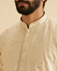 Manyavar Men Beige Elegance Kurta Pajama
