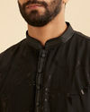 Manyavar Men Elegant Black Kurta Pajama