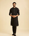 Manyavar Men Elegant Black Kurta Pajama