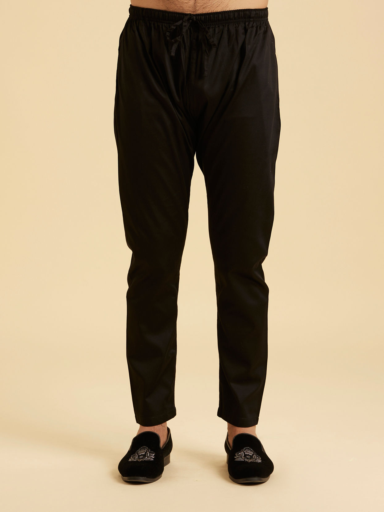 Manyavar Men Elegant Black Kurta Pajama