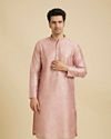 Manyavar Men Dusty Pink Delight Kurta Pajama