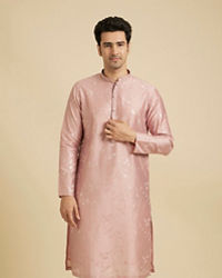Manyavar Men Dusty Pink Delight Kurta Pajama