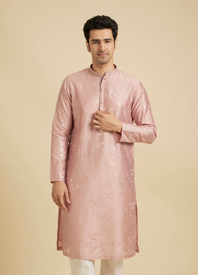 Manyavar Men Dusty Pink Delight Kurta Pajama