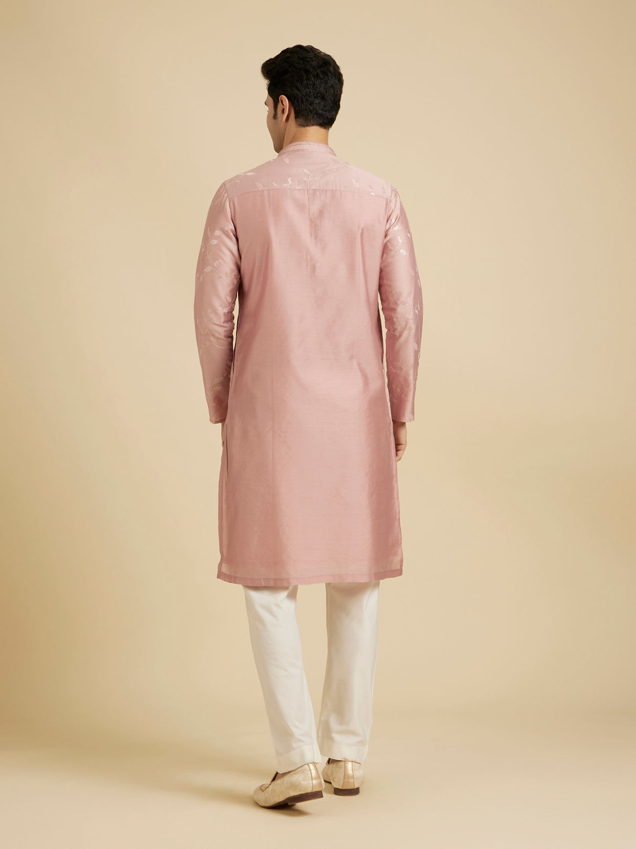 Manyavar Men Dusty Pink Delight Kurta Pajama
