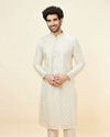 Pastel Green Kolam Motif Kurta Set
