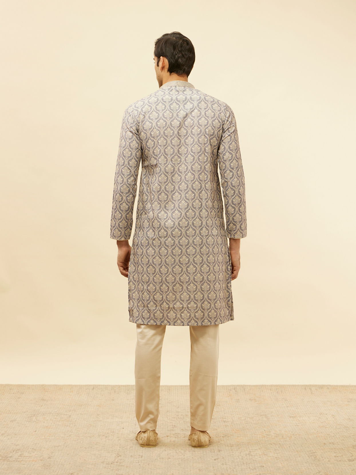 Blue Jaal Printed Cotton Kurta Pant Set