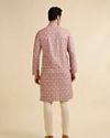 alt message - Manyavar Men Festive Dusty Pink Kurta Pajama image number 4