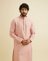 Millenial Pink Ditsy Floral Printed Kurta Set