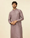 Classic Lilac Floral Print Kurta Set