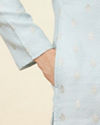 Manyavar Men Powder Blue Buta Motif Kurta Set