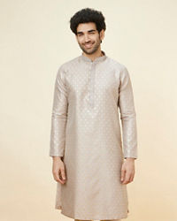 Manyavar Men Light Lilac Buta Motif Kurta Set