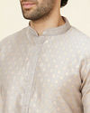 alt message - Manyavar Men Light Lilac Buta Motif Kurta Set image number 1