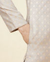 Manyavar Men Light Lilac Buta Motif Kurta Set