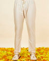 Manyavar Men Light Lilac Buta Motif Kurta Set
