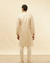 alt message - Manyavar Men Golden Beige Buta Patterned Kurta Set image number 5