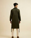 Manyavar Men Dark Blue Embroidered Kurta Set with Dupatta