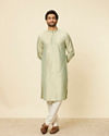 Manyavar Men Light Mid Green Kurta Set