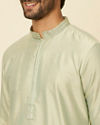 Manyavar Men Light Mid Green Kurta Set