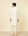 alt message - Manyavar Men Cream Ikat Patterned Kurta Set image number 5