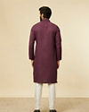 Manyavar Men Classic Wine Kurta Set