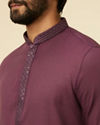 Manyavar Men Classic Wine Kurta Set