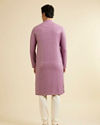 Manyavar Men Deep Lilac Chikankari Embroidered Sequinned Kurta Set