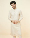 Buttercream Ditsy Floral Chikankari Kurta Set
