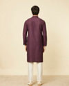 alt message - Manyavar Men Purple Kurta Set image number 5