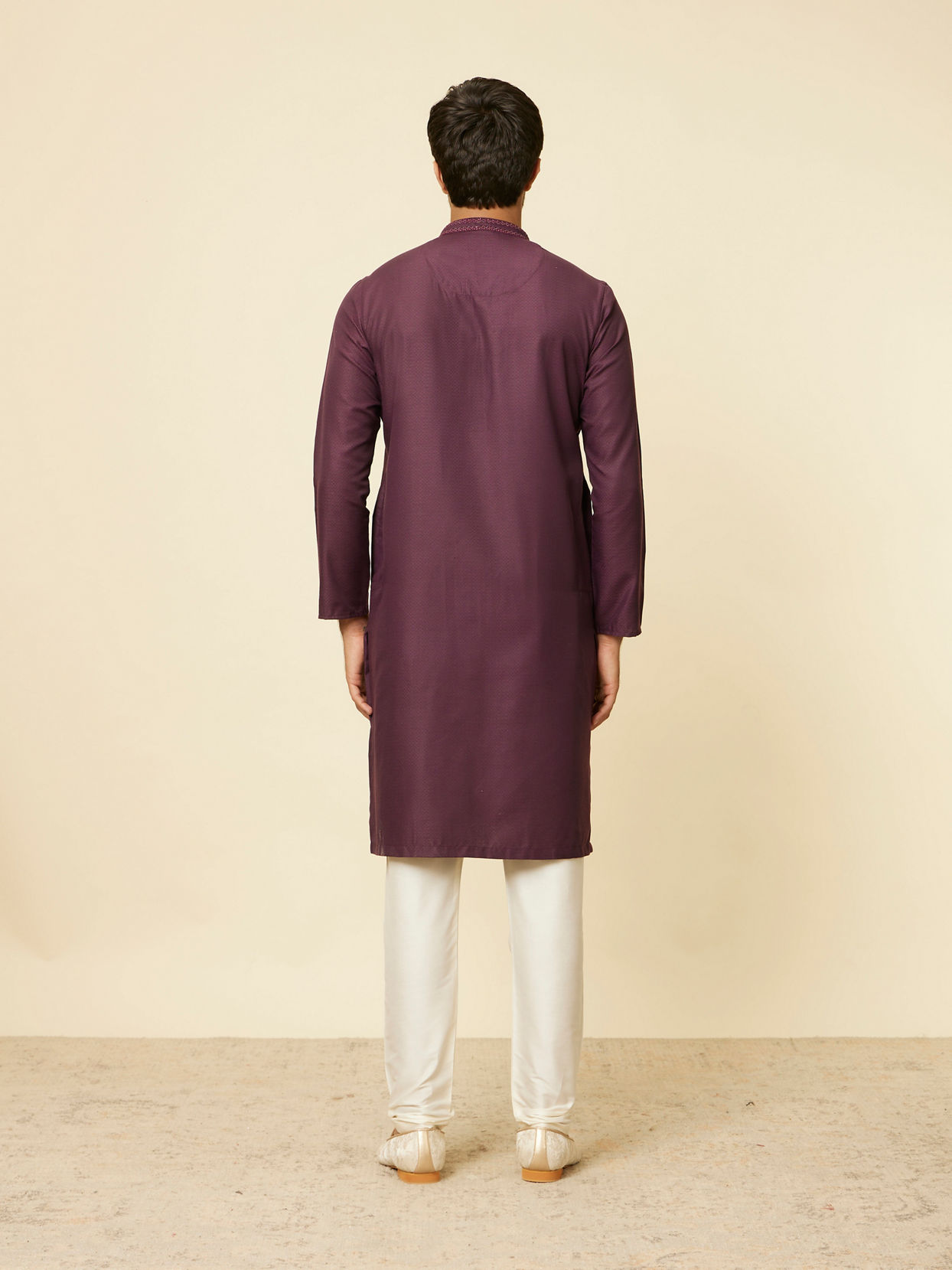 Manyavar Men Purple Kurta Set