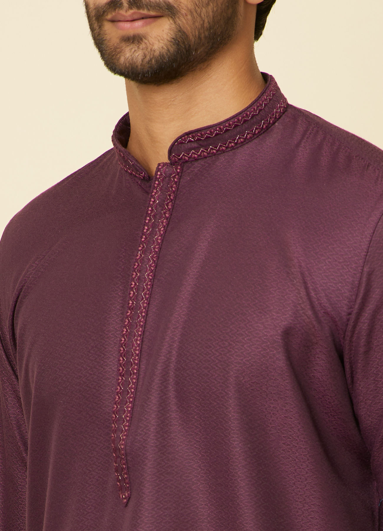 Manyavar Men Purple Kurta Set