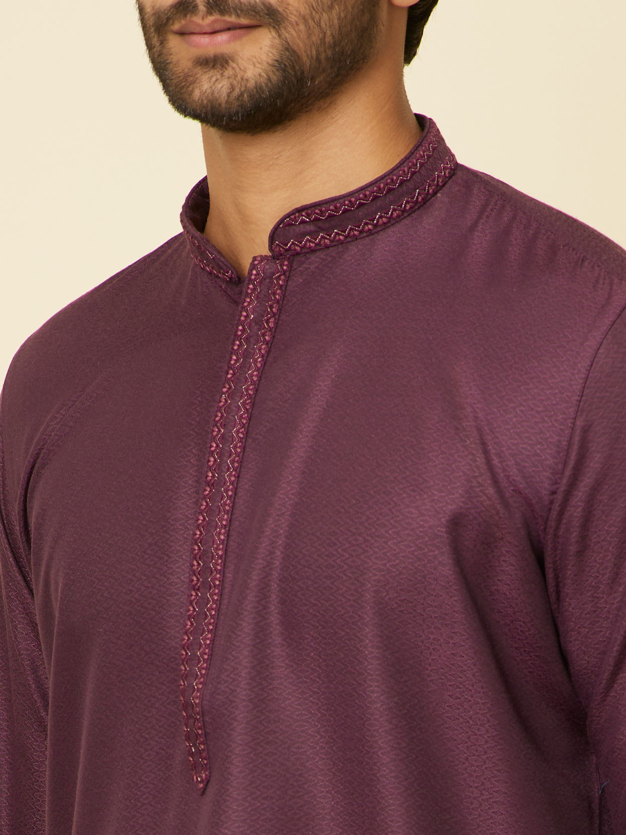 Manyavar Men Purple Kurta Set