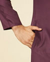 Manyavar Men Purple Kurta Set