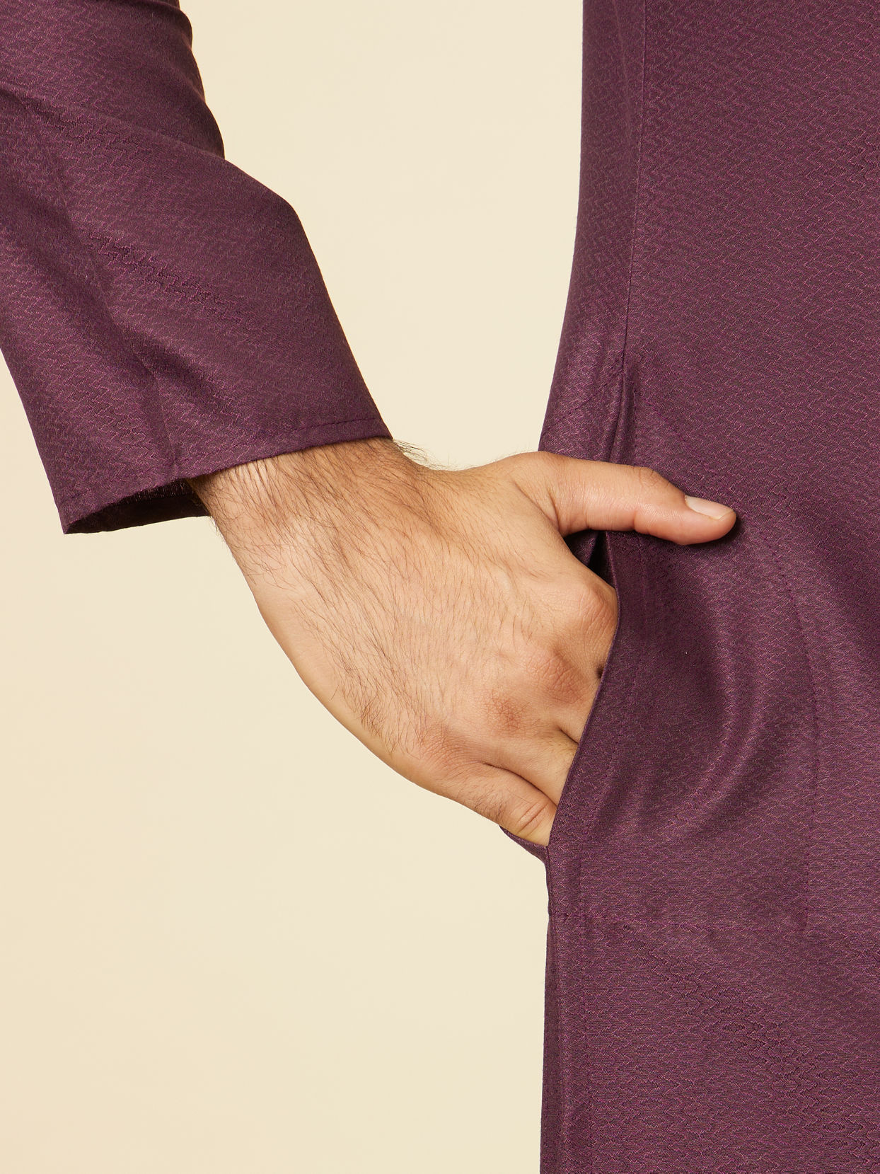 Manyavar Men Purple Kurta Set