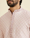Manyavar Men Pink Festivity Men Kurta Pajama