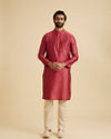 Manyavar Men Regal Red Radiance Kurta Pajama