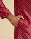 Manyavar Men Regal Red Radiance Kurta Pajama