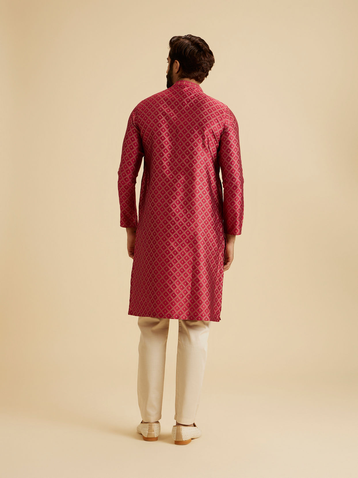 Manyavar Men Regal Red Radiance Kurta Pajama
