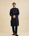 Manyavar Men Radiant Blue Elegance Kurta Pajama