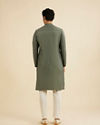 Manyavar Men Glistening Olive Green Kurta Pajama