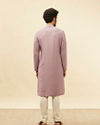 alt message - Manyavar Men Lilac Purple Sequined Kurta Set image number 5