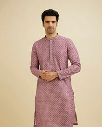 Manyavar Men Dusty Pink Charm Kurta Pajama