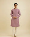 alt message - Manyavar Men Dusty Pink Charm Kurta Pajama image number 2