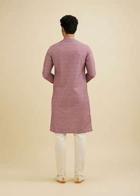 Manyavar Men Dusty Pink Charm Kurta Pajama image number 5