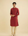 Manyavar Men Regal Rust Kurta Pajama image number 2