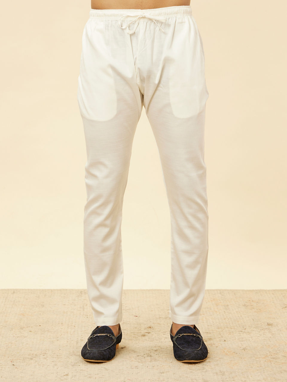 Manyavar Men Mustard Yellow Chikankari Sequinned Kurta Set