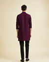 Manyavar Men Festive Purple Viscose Kurta Pajama
