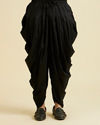 Manyavar Men Elegant Black Viscose Kurta Pajama