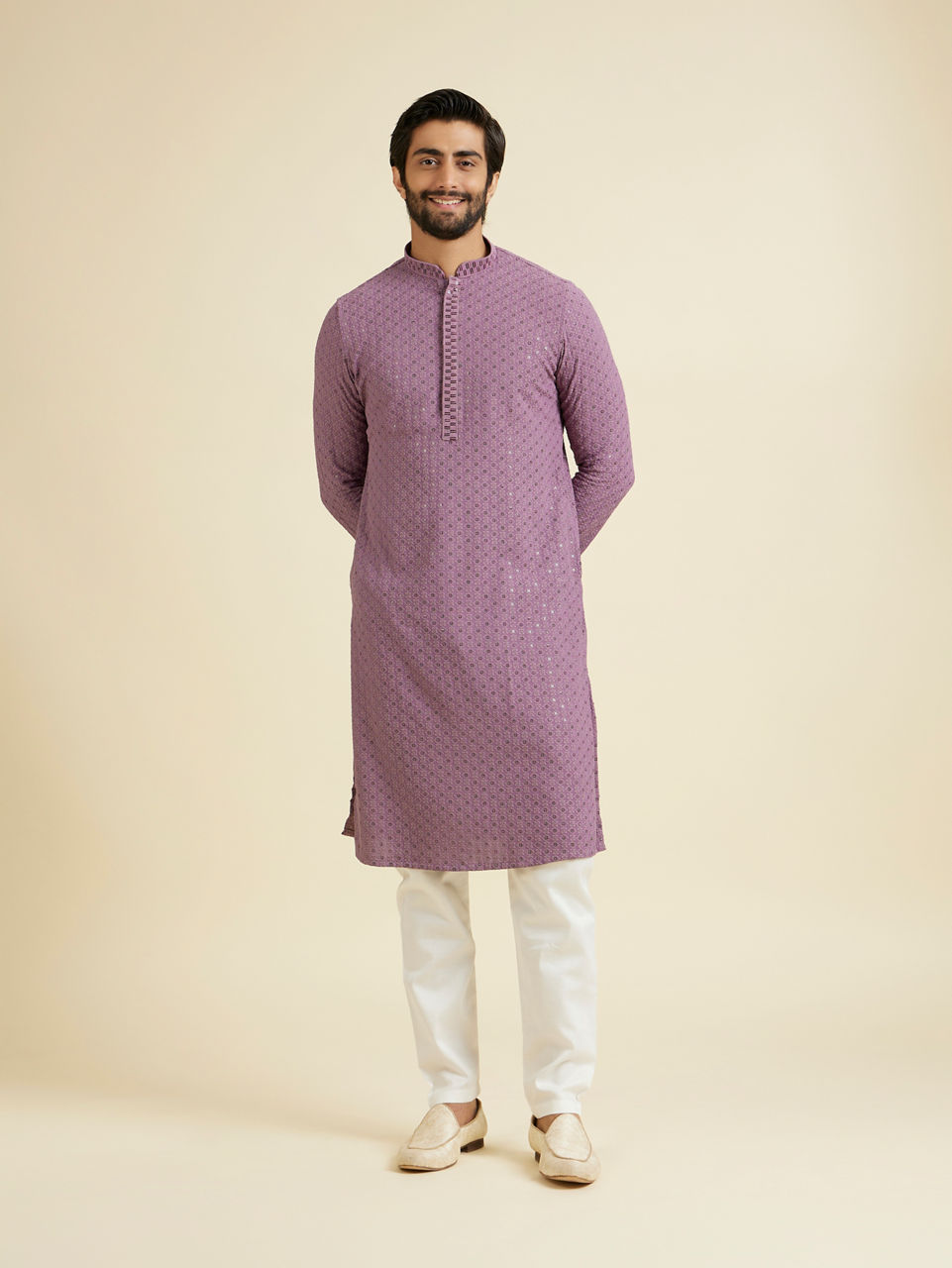 Manyavar Men Lavish Lilac Kurta Pajama