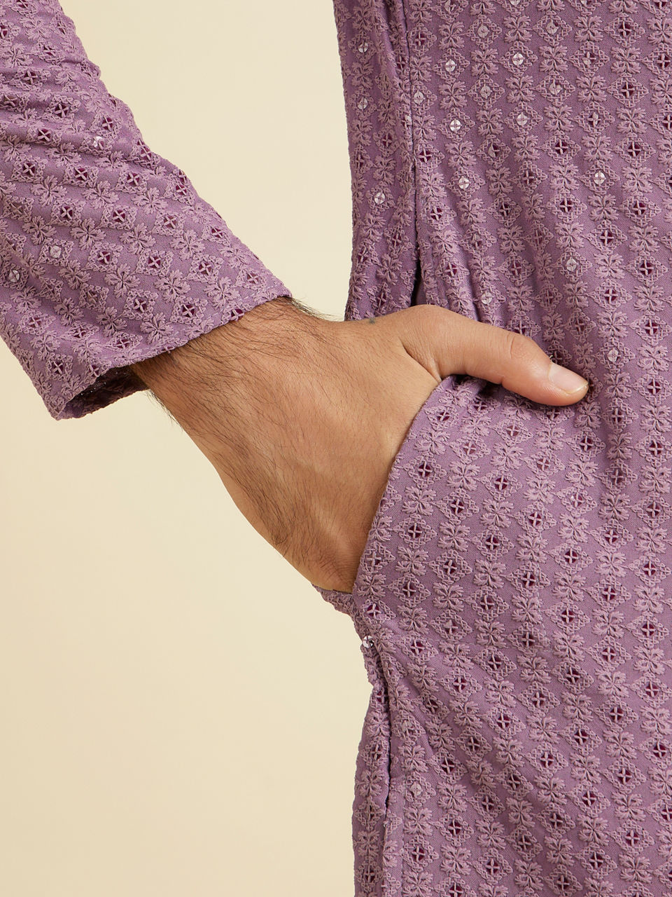 Manyavar Men Lavish Lilac Kurta Pajama