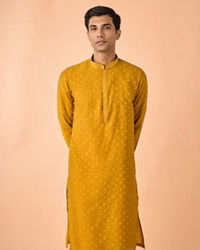 Manyavar Men Mustard Sunshine Kurta Pajama